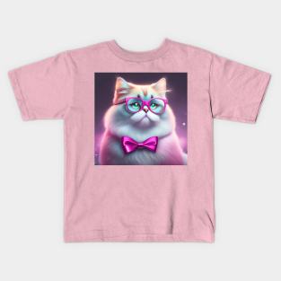 Glowy Persian Cat Kids T-Shirt